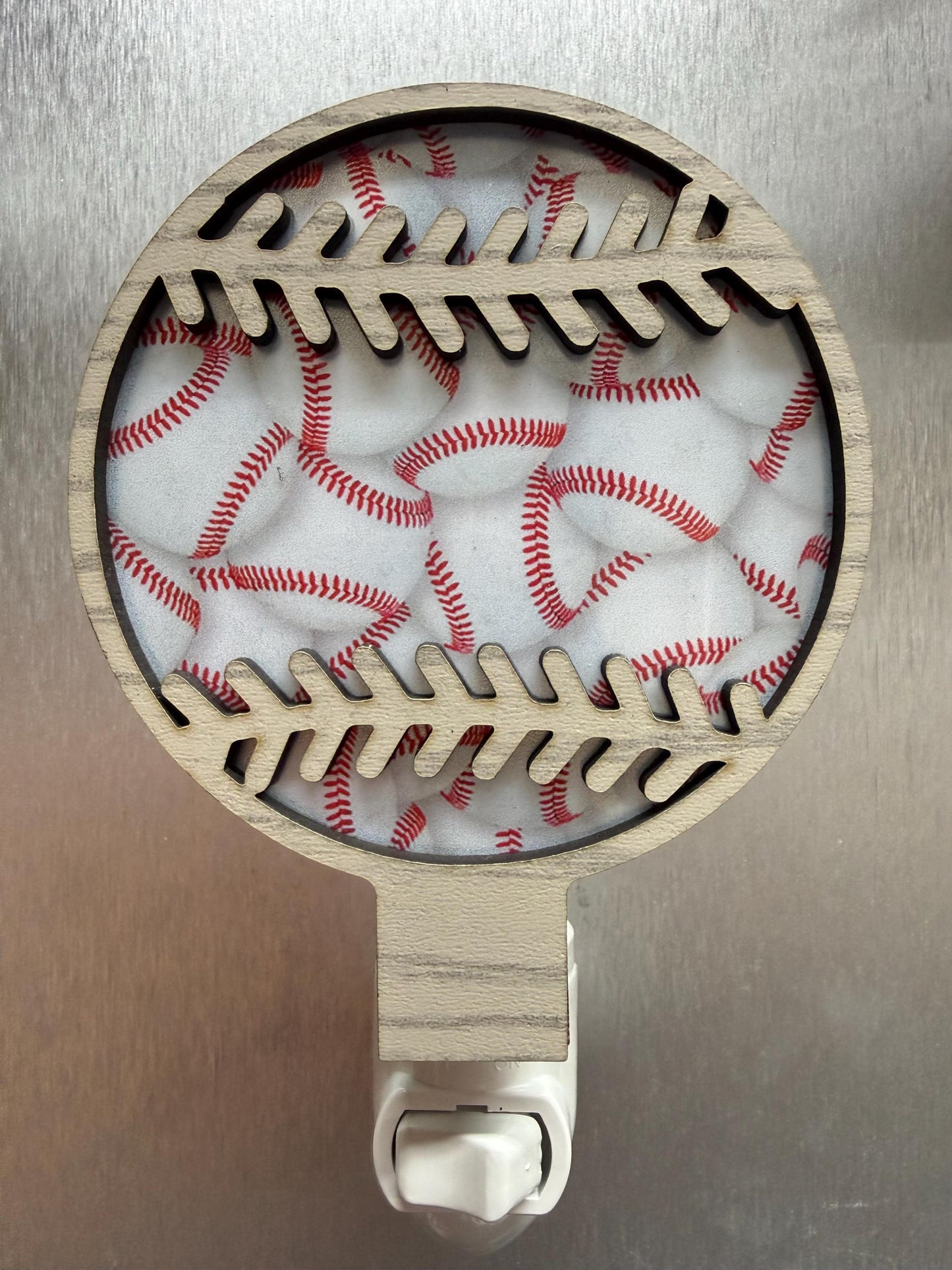 Baseball Night Light Plug In | Baseball Decor Night Light | Sports Night Light | Laser Cut Baseball Gift | Kids Room Decor __etsy:7578478183