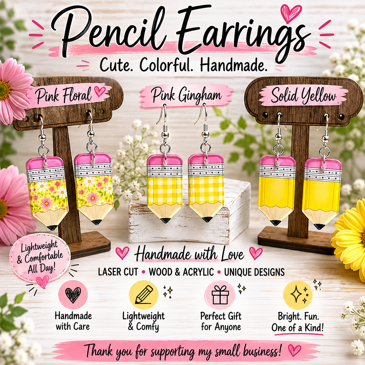 Pencil Earrings