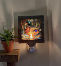 Mallard Duck Stained Glass style Night Light