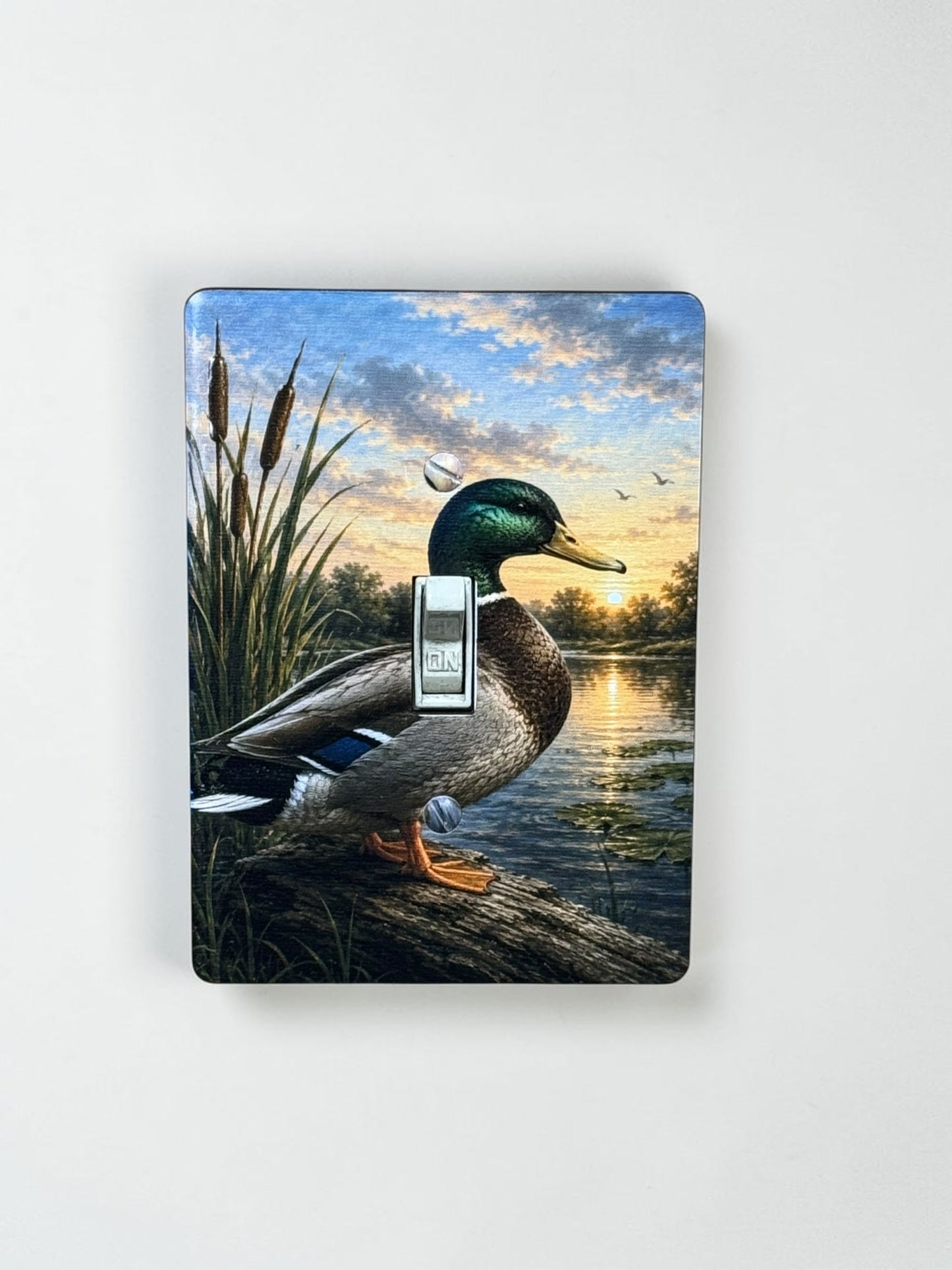 Mallard Duck at Sunset Light Switch Cover