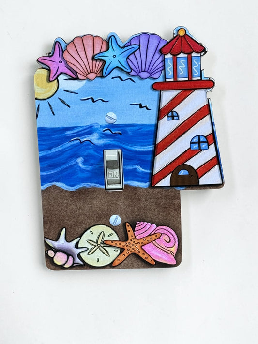 Beach & Lighthouse Light Switch Cover