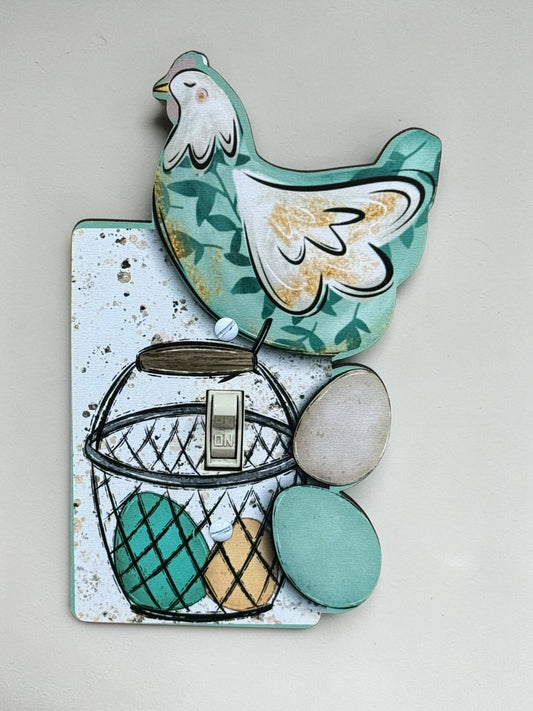 Chicken & Egg Basket Light Switch Cover