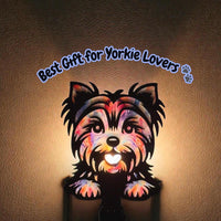 Yorkie Dog Night Light for Dog Lovers | Yorkshire Terrier LED Lamp | Laser Cut Puppy Night Light | Gift for Yorkie Mom __etsy:7579295309