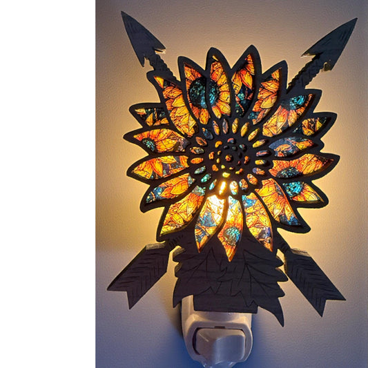 Handmade Sunflower Plug-In Night Light | Farmhouse Decor