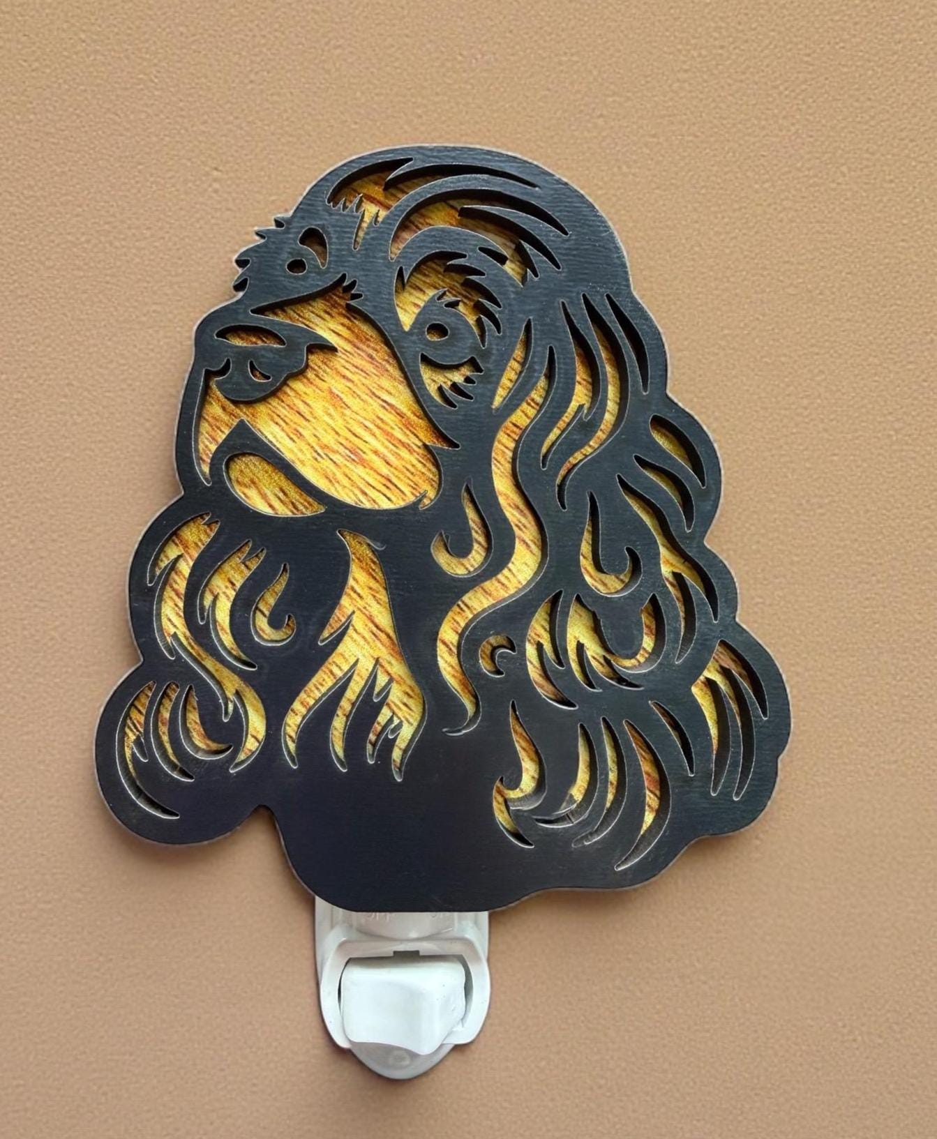 Laser Cut Cocker Spaniel Night Light | Dog Lover Gift